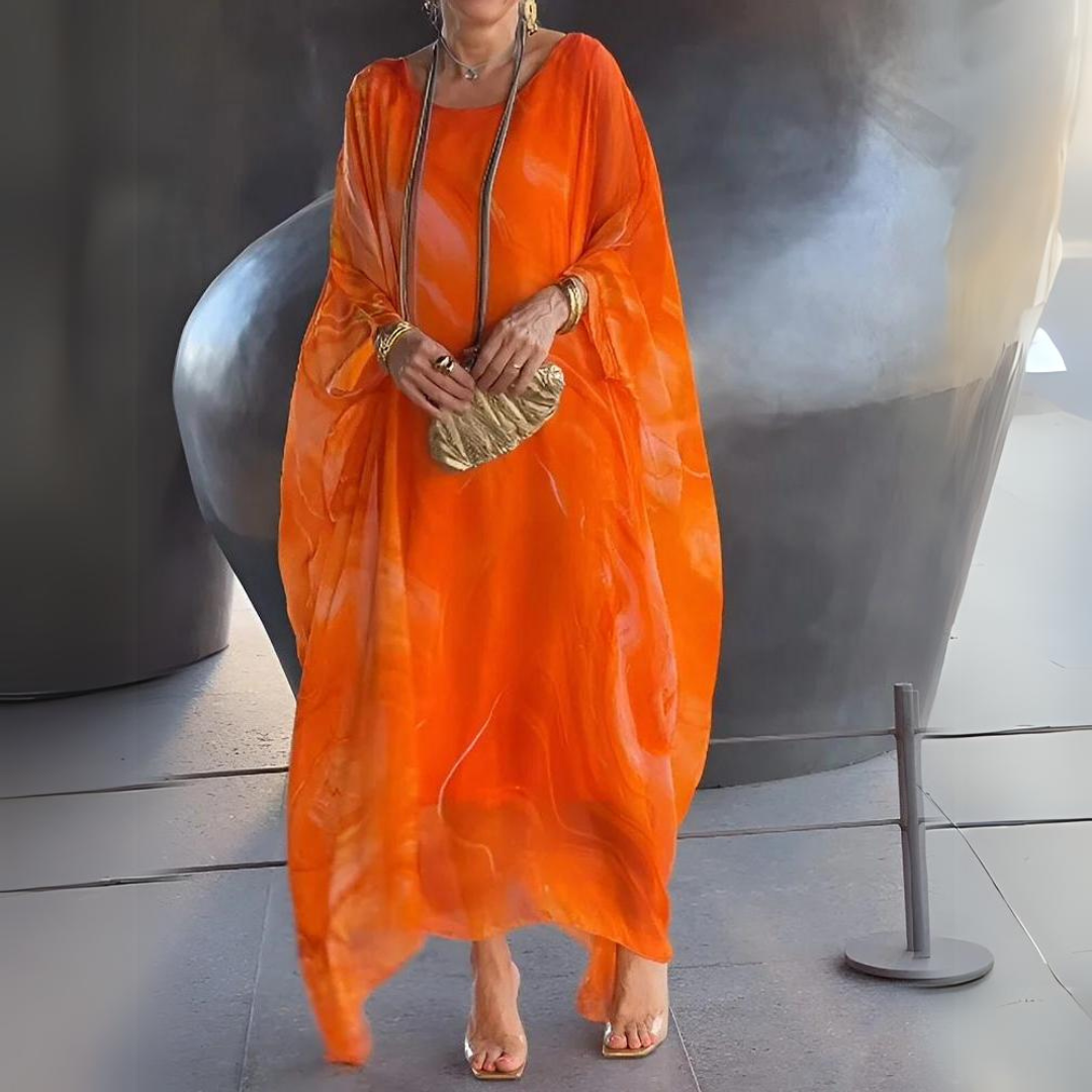 Agustina® | Elegant silk chiffon dress