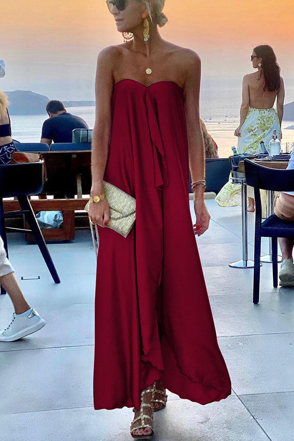 Norma® | Morning Grace Off Shoulder Satin Bouquet Party Maxi Dress