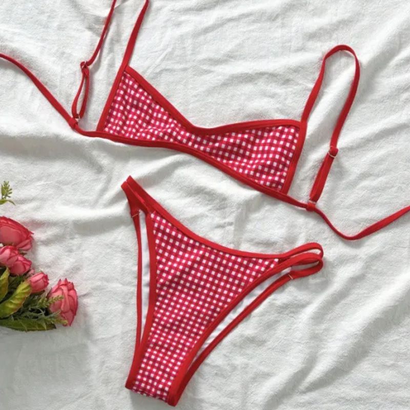 Amanda | Bandeau Backless Lace-up Two-piece Swimsuit