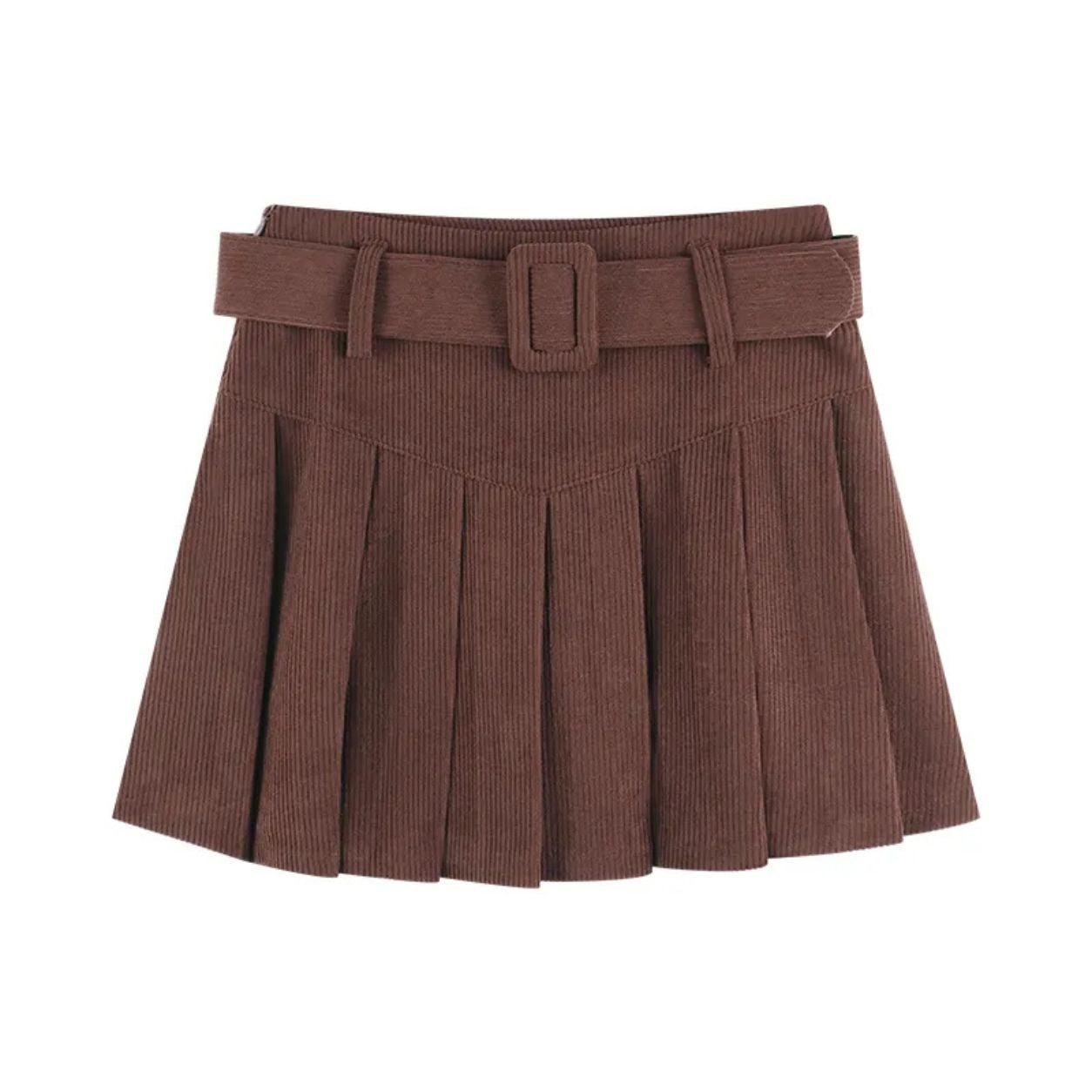 Heidi Corduroy Pleated A-Line Skirt