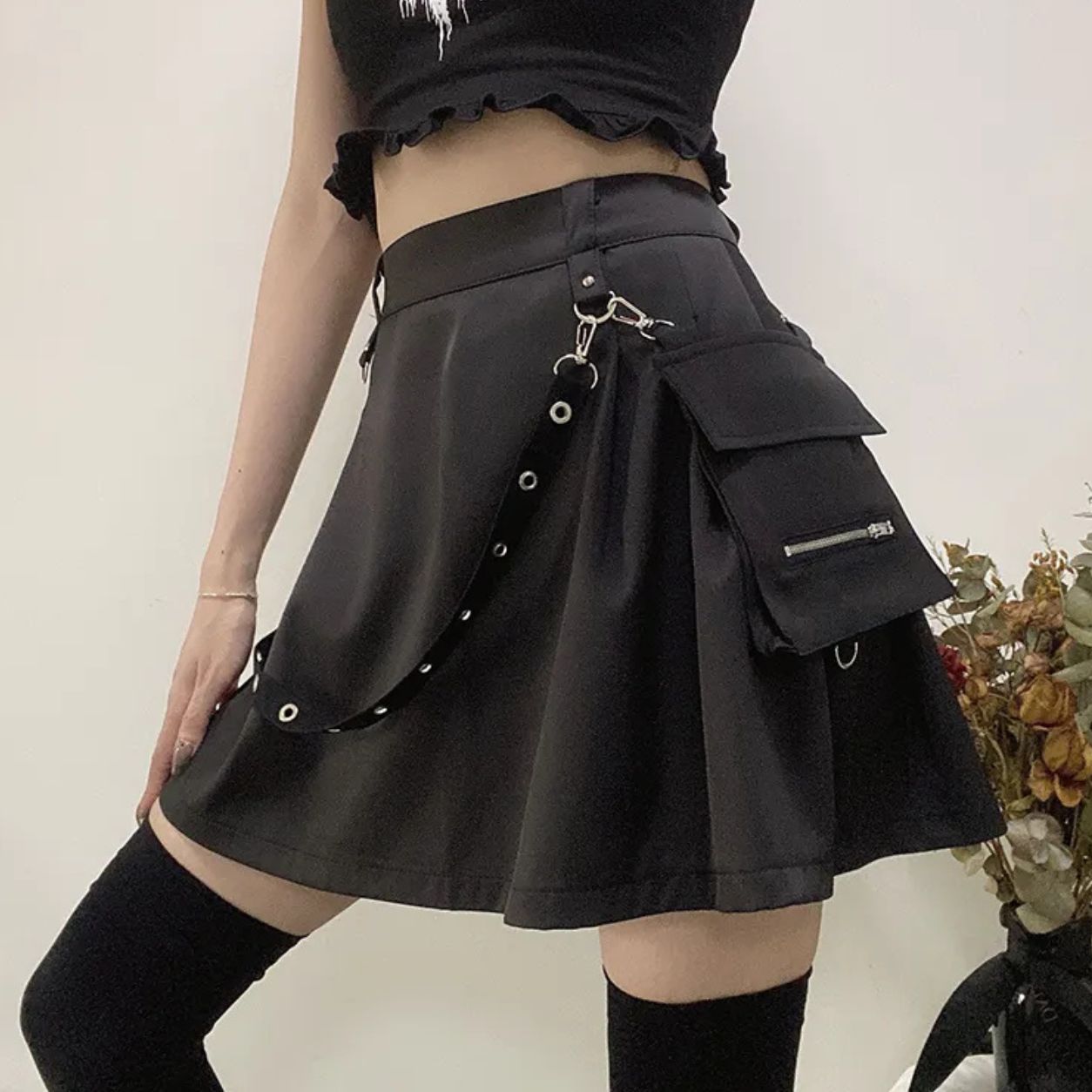 Haven Pleated Cargo Skirt