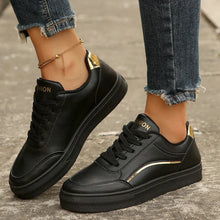 Hazel | Lace-up White Flats Shoes