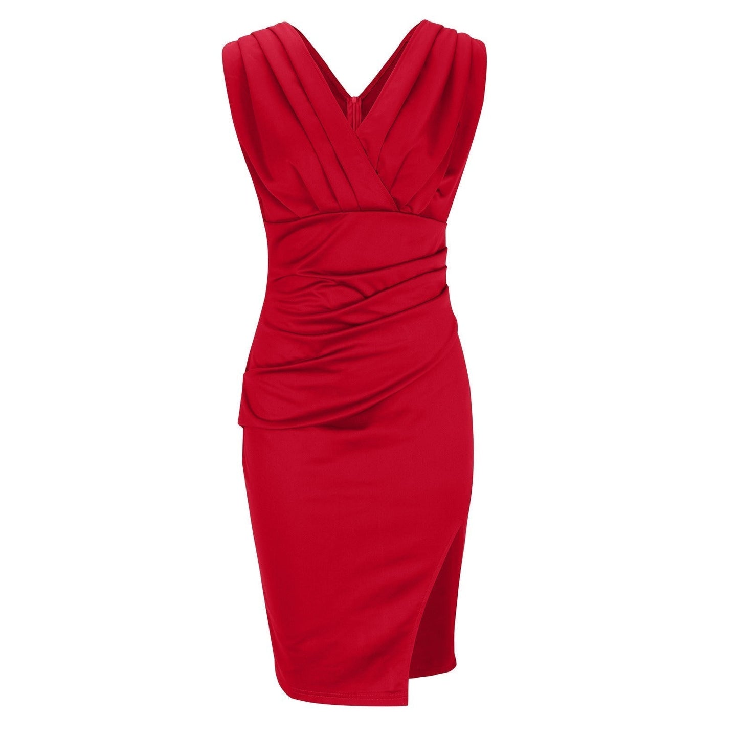 Phoebe® | Fitted Dress With V-Neck And Slits Isa