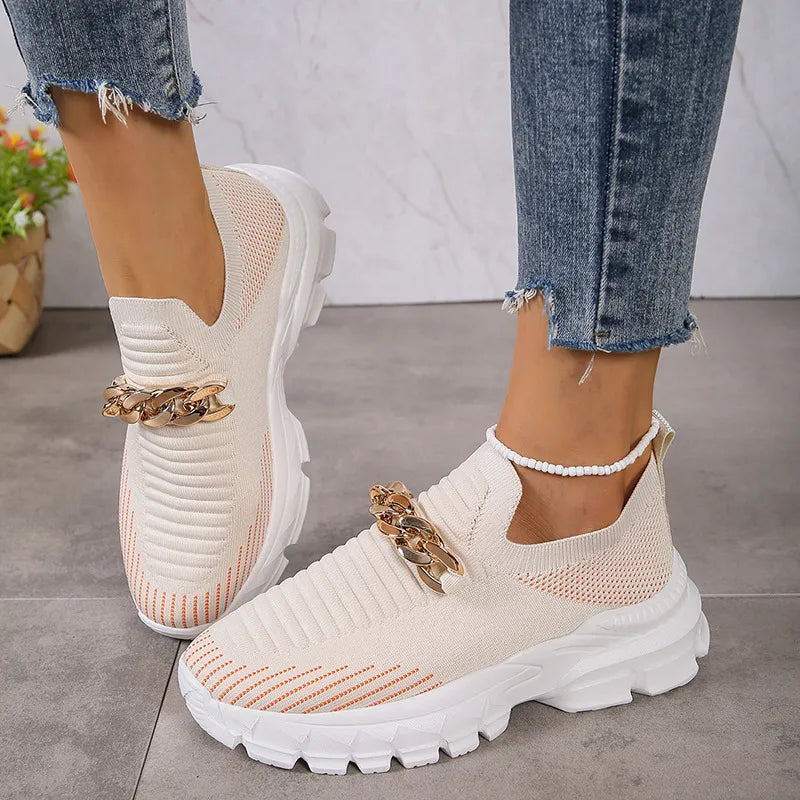 Layla | Women’s Chain Detail Sock Shoes
