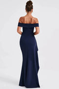 Leah® | Off-the-shoulder maxi dress with a high slit