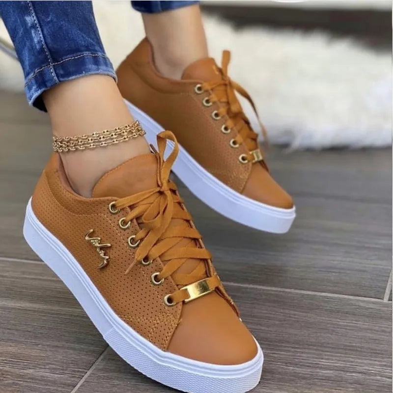 Fiona | Flat Sneakers Breathable Lace-up Shoes For Girls