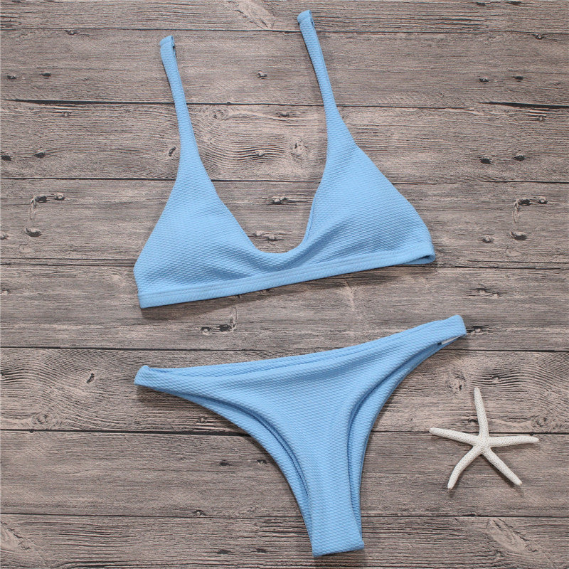 Chloe | Women’s Minimalist Solid Bikini Swimwear