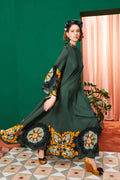 Milagros® | Magnifico Printed Maxi Dress-Green