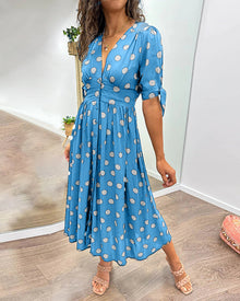 Soledad® | V-Neck Dress With Polka Dots