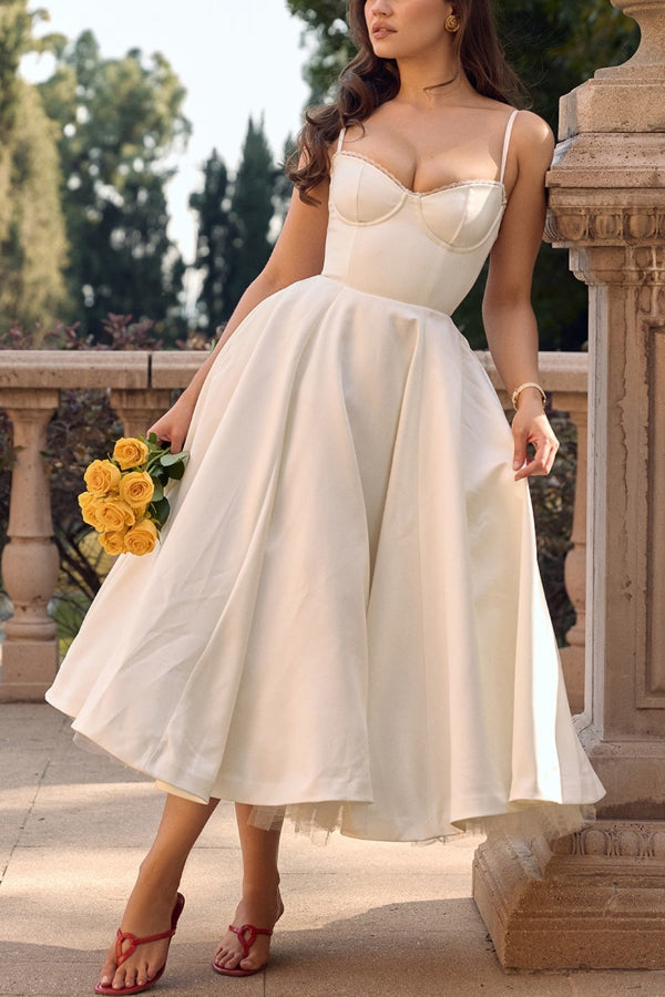 Lorraine® | Strapless V-neck sleeveless tutu maxi dress