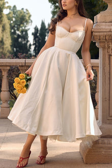 Lorraine® | Strapless V-neck sleeveless tutu maxi dress
