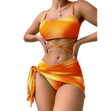 Luciana® | 3-Piece Bikini Swimsuit With Laces And Beach Skirt