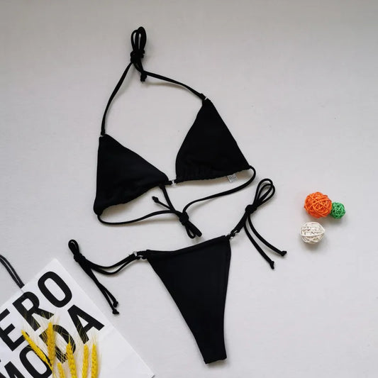 Gianna | Women’s Sexy Multicolor Bikini Set with Halter Tie