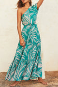Dolores® | Casual holiday dresses with floral frenulum, backless, A-line dress with slanted collar