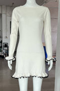 Sabrina® | Casual Daily Long Sleeve Thread Selvedge O-Neck Dresses (3 Colors)