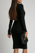 Magaly® | Casual Dresses with Buttons, Slits, Potholes, Half Turtleneck and Wrap Skirt (3 Colors)