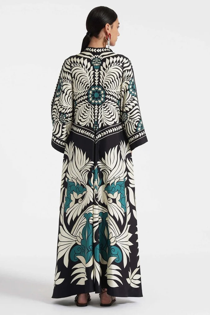Norma | Mix Tiles Placed Magnifico Long Dress