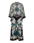 Norma | Mix Tiles Placed Magnifico Long Dress