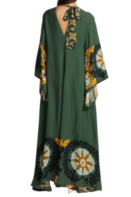 Milagros® | Magnifico Printed Maxi Dress-Green