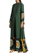 Milagros® | Magnifico Printed Maxi Dress-Green