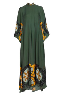 Milagros® | Magnifico Printed Maxi Dress-Green