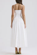 Johana® | Elegant patchwork sling dresses with square neckline