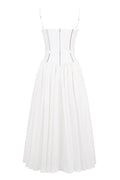 Johana® | Elegant patchwork sling dresses with square neckline