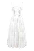 Johana® | Elegant patchwork sling dresses with square neckline