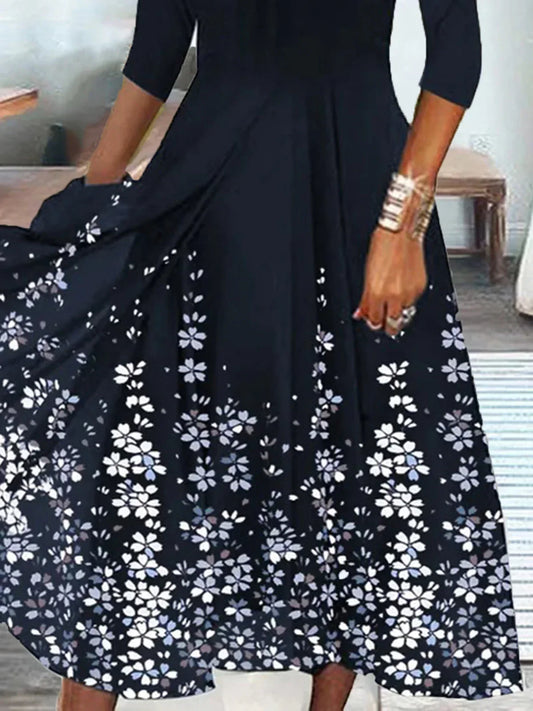 Sabrina® | Floral V-neck midi dress