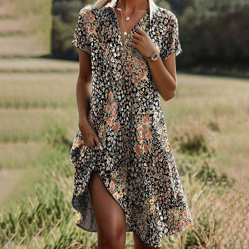 Caterina® | Vintage Floral Print Dress