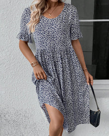 Matilde® | Elegant Round Neck Dress With Floral Print