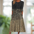 Diana® | Gradient dress with three-quarter sleeves
