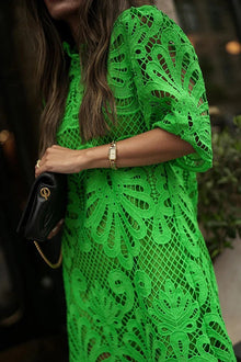 Fiorella® | Reason To Smile crochet lace mini dress