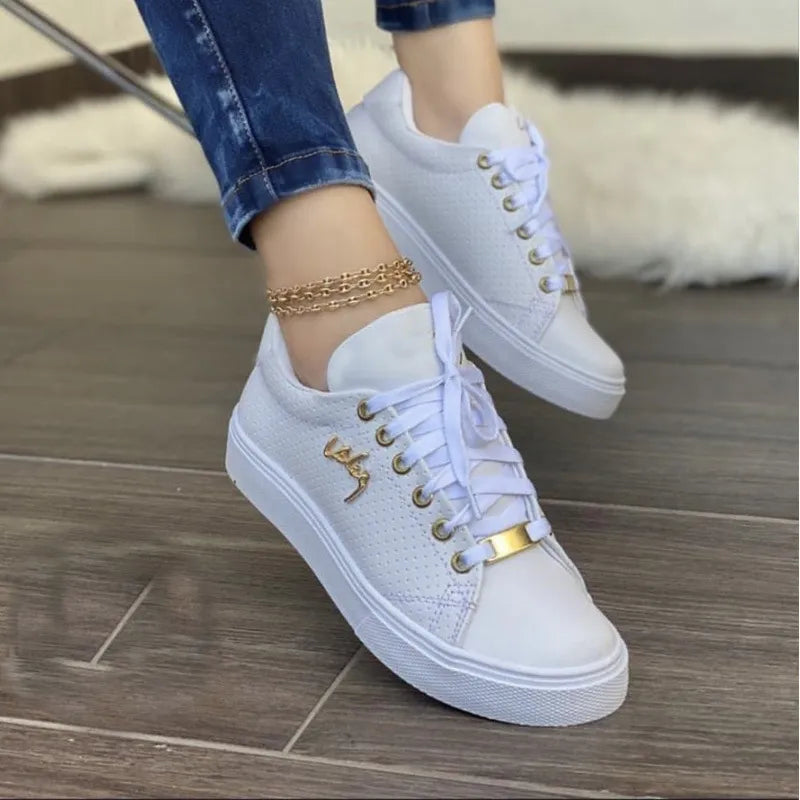 Fiona | Flat Sneakers Breathable Lace-up Shoes For Girls