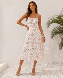 Laura Polka Split Midi Dress