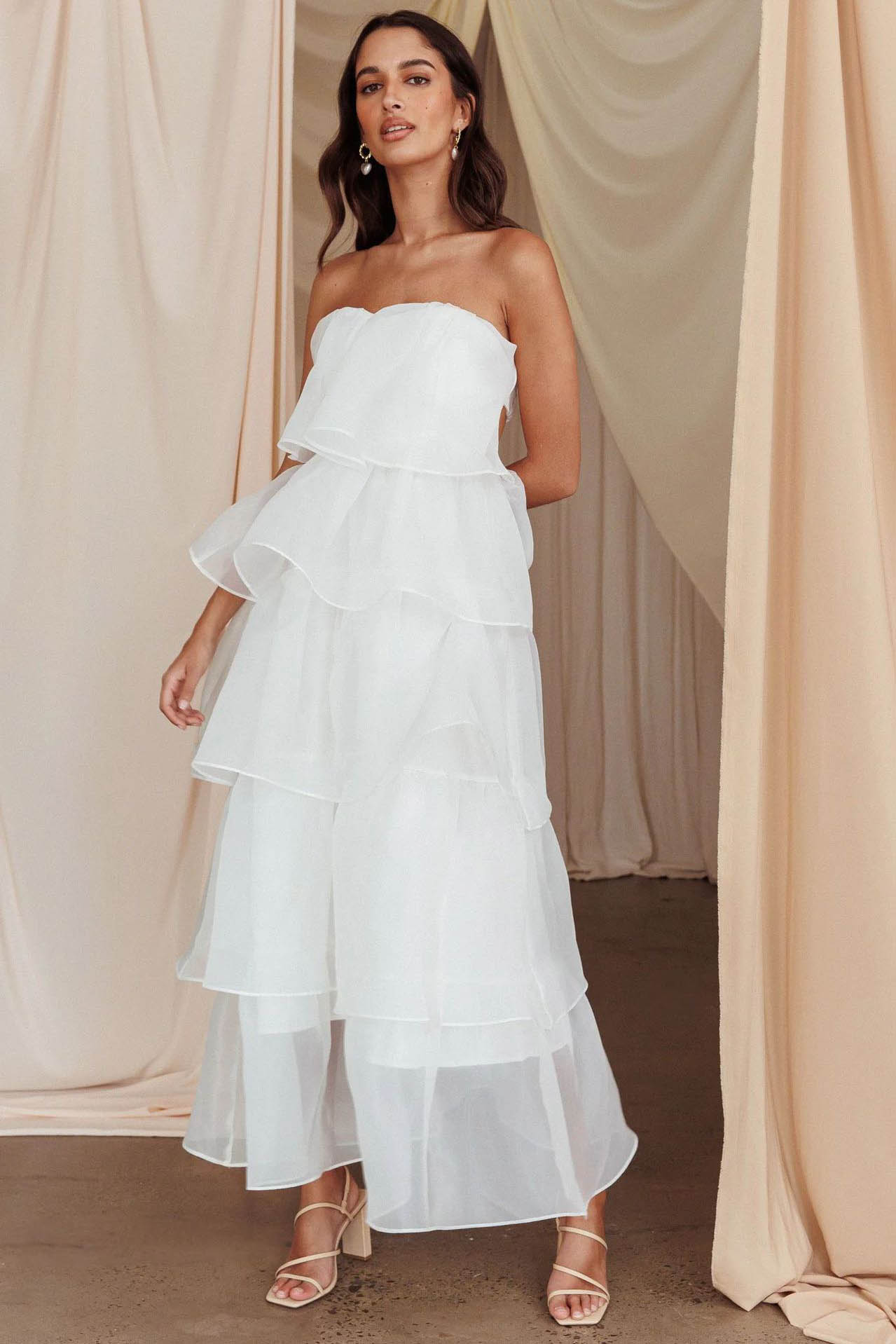 Estefanía® | Sunlit Ruffle Cascade Dress