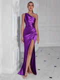 Amalric® | Satin Cocktail Dress With One Shoulder