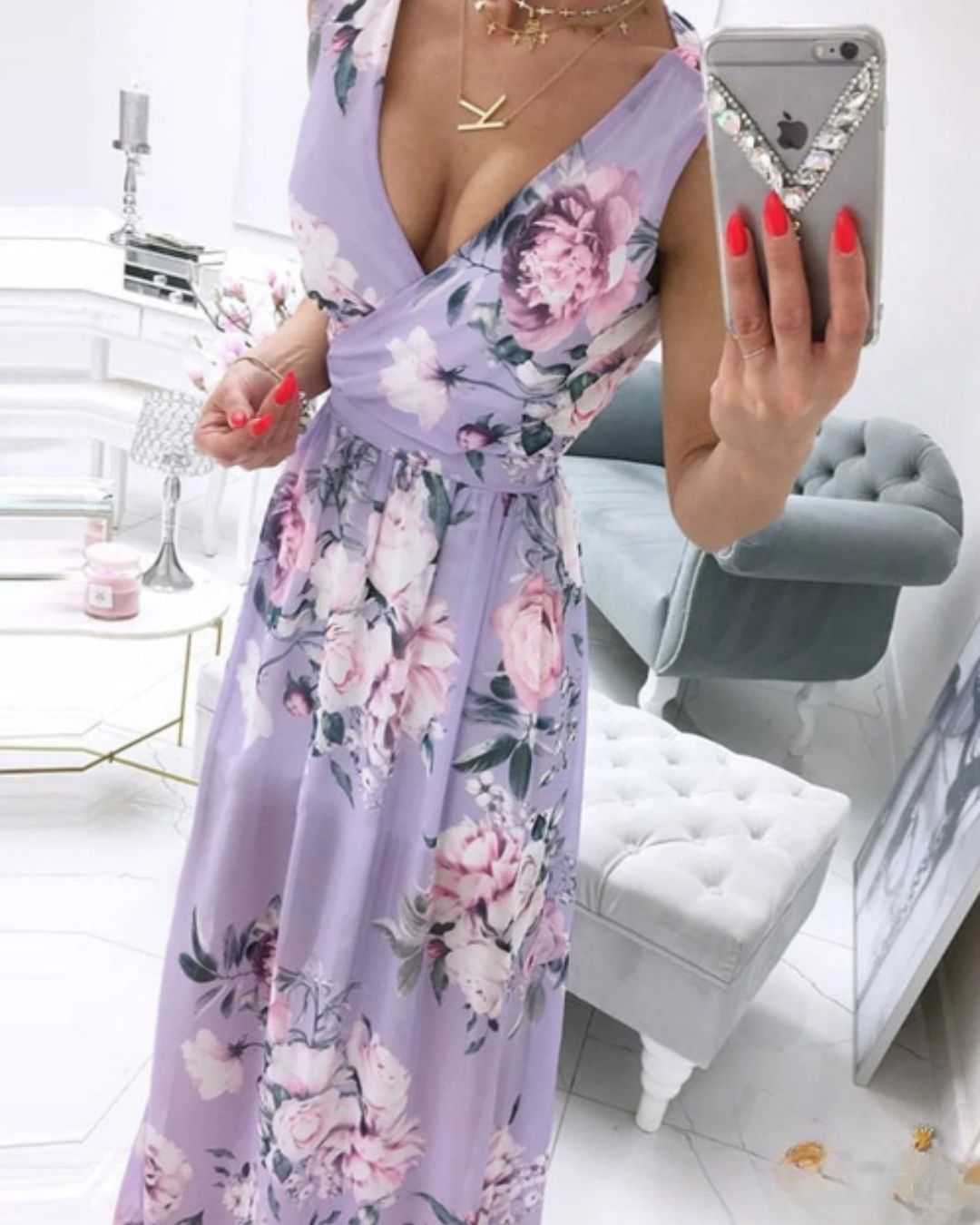Julia® | Sleeveless Beach Dress For Women With A Deep V-Neck