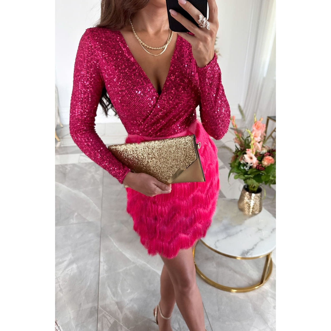 Ingrid® | Dress With Patchwork And Ruffles