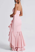 Lindsay® | Sexy off-shoulder maxi dress with a slim fit and irregular hem
