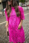 Fiorella® | Reason To Smile crochet lace mini dress