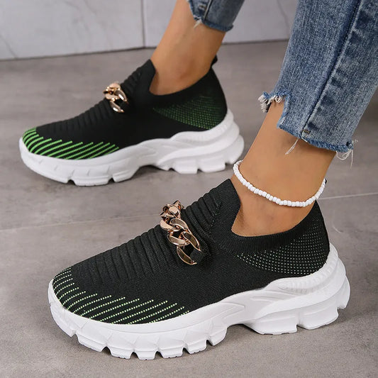 Layla | Women’s Chain Detail Sock Shoes