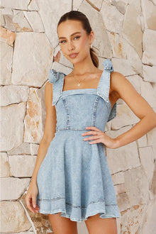 Yamila® | White Mini Dress Denim