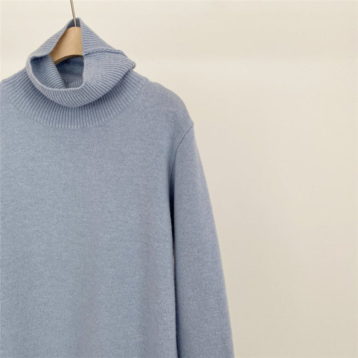 Alba® | Warm sweater dress with long sleeves and stand-up collar