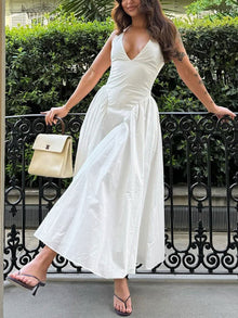 Naomi® | Midi Dress With Deep V-Neck