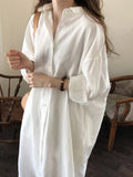 Thalia® | Long linen shirt dress