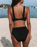 Sara® | Solid Color High Waist Bikinis