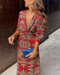 Claudia® | Elegant long-sleeved dress with floral print