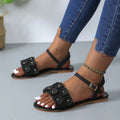 Livia | Retro Floral Flat Sandals for Women