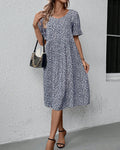 Matilde® | Elegant Round Neck Dress With Floral Print